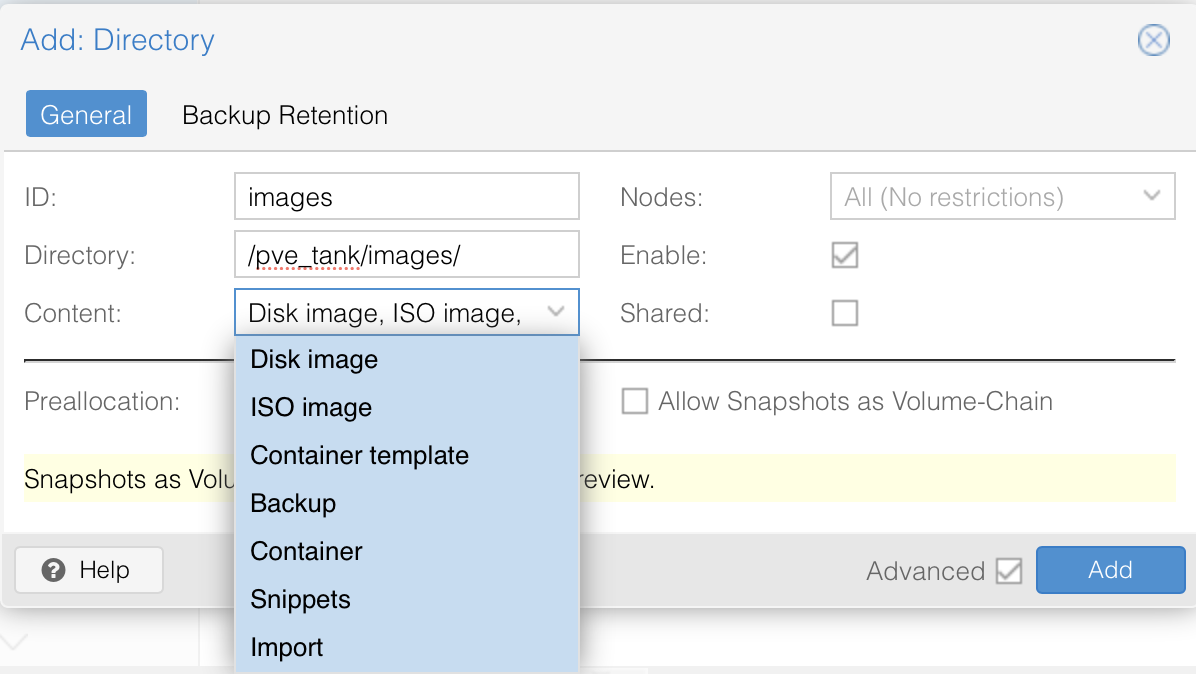 show datacenter storage add all capability