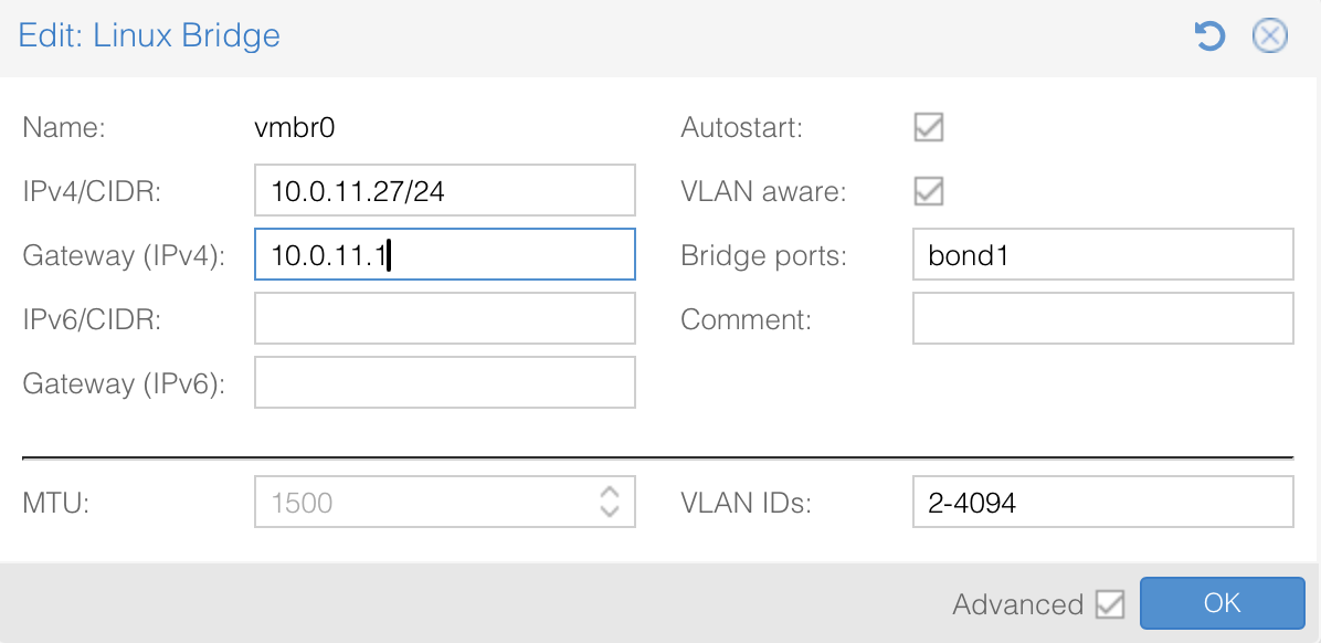 vmbridge interface detail